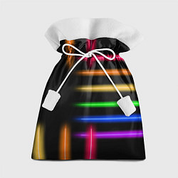 Мешок для подарков Неоновое свечение Minimalism Neon, цвет: 3D-принт