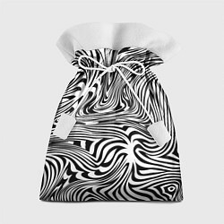 Мешок для подарков Сумасшедшая зебра Абстрактный узор с извилистыми л, цвет: 3D-принт