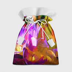 Мешок для подарков Красочный цветочный узор Лето Colorful Floral Patt, цвет: 3D-принт