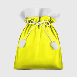 Мешок для подарков Однотонный неоновый лимонный желтый тон, цвет: 3D-принт