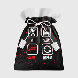 Мешок для подарков Eat, Sleep, Forza Horizon, Repeat, цвет: 3D-принт