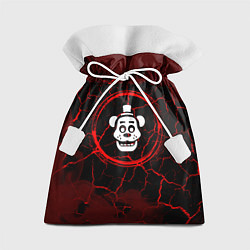 Мешок для подарков Символ FNAF и краска вокруг на темном фоне, цвет: 3D-принт