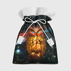 Мешок для подарков Космический взгляд совы, цвет: 3D-принт