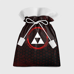 Мешок для подарков Символ Zelda и краска вокруг на темном фоне, цвет: 3D-принт