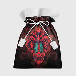 Мешок для подарков Красная обезьяна, цвет: 3D-принт