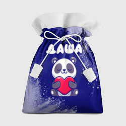Мешок для подарков Даша панда с сердечком, цвет: 3D-принт