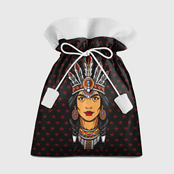 Мешок для подарков Женщина-индеец, цвет: 3D-принт