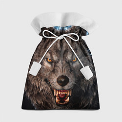Мешок для подарков Морда злого волка, цвет: 3D-принт