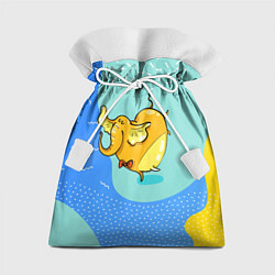 Мешок для подарков Желтая слониха - балерина, цвет: 3D-принт