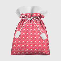 Мешок для подарков Сердечки и линии - абстракция, цвет: 3D-принт