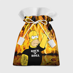 Мешок для подарков Homer Simpson - Rock n Roll!, цвет: 3D-принт