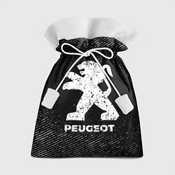 Мешок для подарков Peugeot с потертостями на темном фоне, цвет: 3D-принт