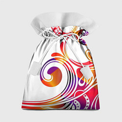 Мешок для подарков Узор на белом фоне, цвет: 3D-принт