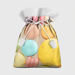 Мешок для подарков Разноцветные пирожные Макарон, цвет: 3D-принт