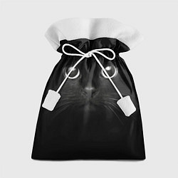 Мешок для подарков Взгляд чёрного кота, цвет: 3D-принт