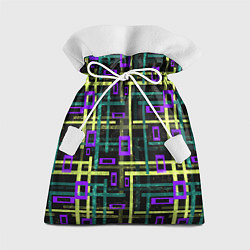Мешок для подарков Геометрический узор с мраморной текстурой, цвет: 3D-принт