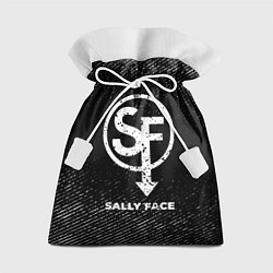 Мешок для подарков Sally Face с потертостями на темном фоне, цвет: 3D-принт