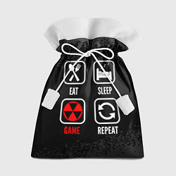 Мешок для подарков Eat, sleep, Fallout, repeat, цвет: 3D-принт