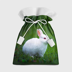 Мешок для подарков Кролик на фоне травы, цвет: 3D-принт