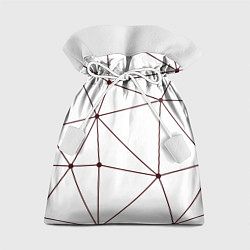 Мешок для подарков Геометрические линии на белом фоне, цвет: 3D-принт