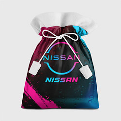 Мешок для подарков Nissan - neon gradient, цвет: 3D-принт