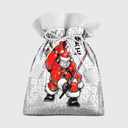 Мешок для подарков Santa Claus Samurai with katana, цвет: 3D-принт