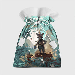 Мешок для подарков Енот в стиле стимпанк, цвет: 3D-принт