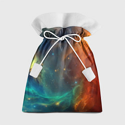 Мешок для подарков Столкновение двух космических галактик, цвет: 3D-принт