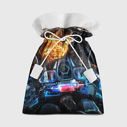 Мешок для подарков Космическая схватка из кабины пилота, цвет: 3D-принт