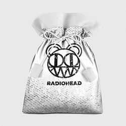 Мешок для подарков Radiohead с потертостями на светлом фоне, цвет: 3D-принт