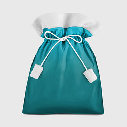 Мешок для подарков Градиент бирюзовый, цвет: 3D-принт