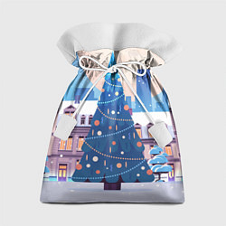 Мешок для подарков Новогодняя елочка, цвет: 3D-принт