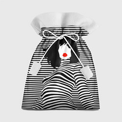 Мешок для подарков Девушка в тельняшке, цвет: 3D-принт