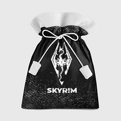 Мешок для подарков Skyrim с потертостями на темном фоне, цвет: 3D-принт