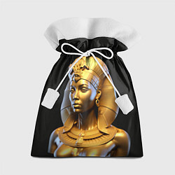Мешок для подарков Нейросеть - золотая египетская богиня, цвет: 3D-принт