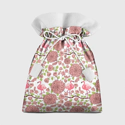 Мешок для подарков Фламинго и лотосы, цвет: 3D-принт