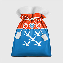 Мешок для подарков Герб города Чебоксары, цвет: 3D-принт