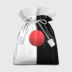 Мешок для подарков Красный шар на черно-белом фоне с объемным эффекто, цвет: 3D-принт
