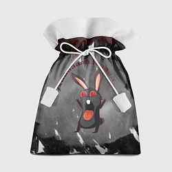 Мешок для подарков Черный кролик вопит как сумасшедший, цвет: 3D-принт
