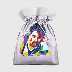 Мешок для подарков Геометрический портрет Джонни Деппа, цвет: 3D-принт