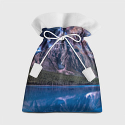 Мешок для подарков Горы и лес у озера, цвет: 3D-принт
