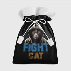 Мешок для подарков Бойцовский клуб : бойцовский кот, цвет: 3D-принт