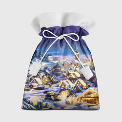 Мешок для подарков Рождественская деревня, цвет: 3D-принт