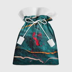 Мешок для подарков Сине-зелёный туман и множество красок, цвет: 3D-принт