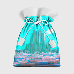 Мешок для подарков Нейронный сай-фай кибергород, цвет: 3D-принт