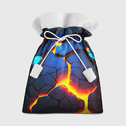 Мешок для подарков Яркая неоновая лава, разломы, цвет: 3D-принт