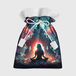 Мешок для подарков Медитирующая девушка, цвет: 3D-принт