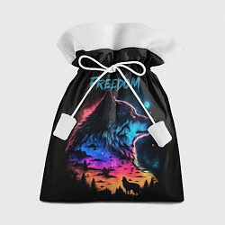 Мешок для подарков Волк свобода, цвет: 3D-принт