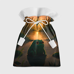 Мешок для подарков Лягушонок Пепе у себя дома, цвет: 3D-принт