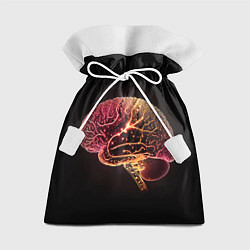 Мешок для подарков Нейронный неоновый мозг, цвет: 3D-принт